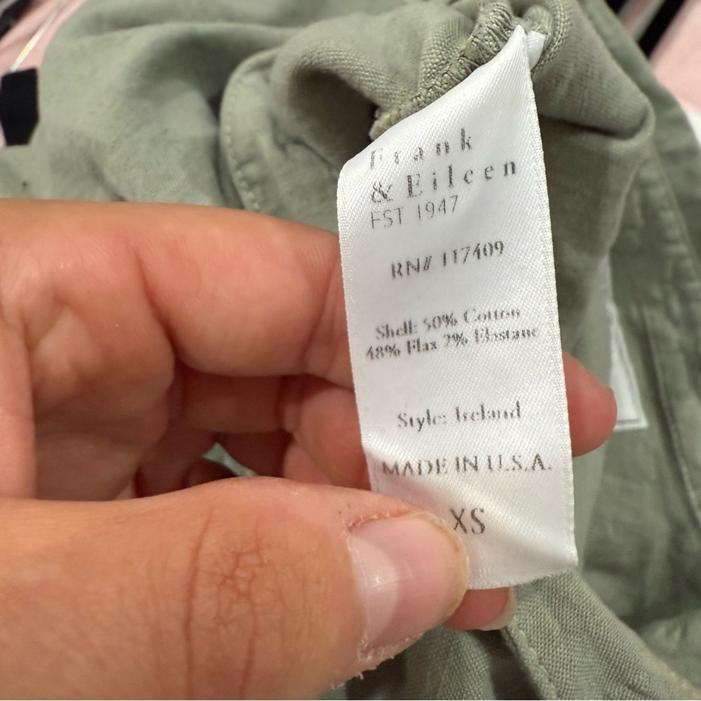 Frank & Eileen Romper Ireland Playsuit Button Down in Sage Green - Picture 5 of 7